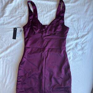 Aritzia Purple Satin Dress